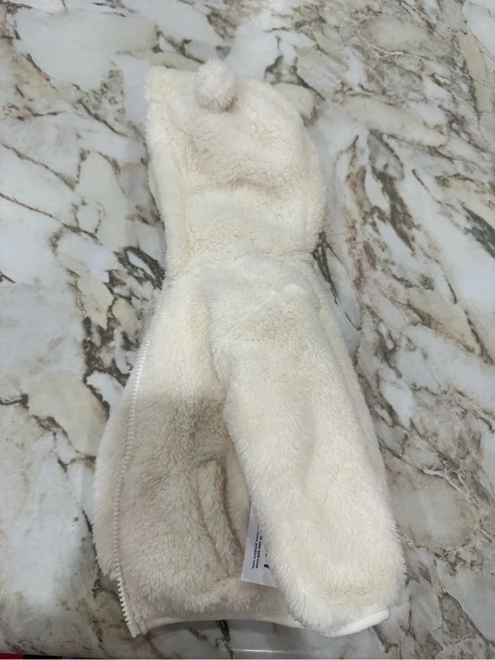 Old Navy Cream Plush Hooded Jacket for Baby